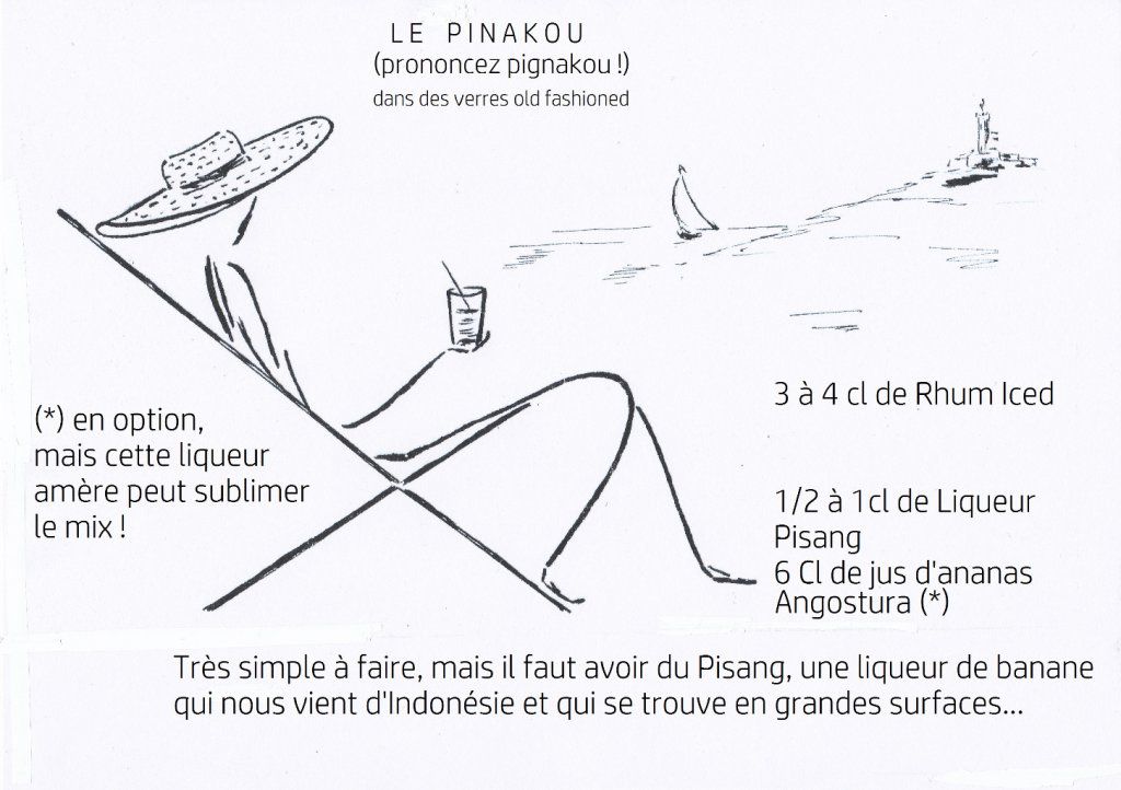 Le Piñakou, avec du jus d'Ananas, un fruit qui convient très bien aux arômes du Manikou !