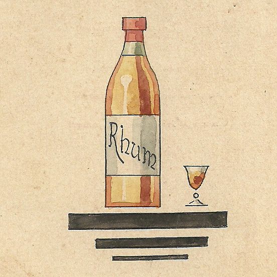 Dessin publicitaire pour le Rhum
Colette Gérard - Anglès, fille d'André Gérard, ma maman.