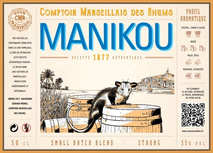  Rhum Manikou 55° Strong 50cl Livraison comprise