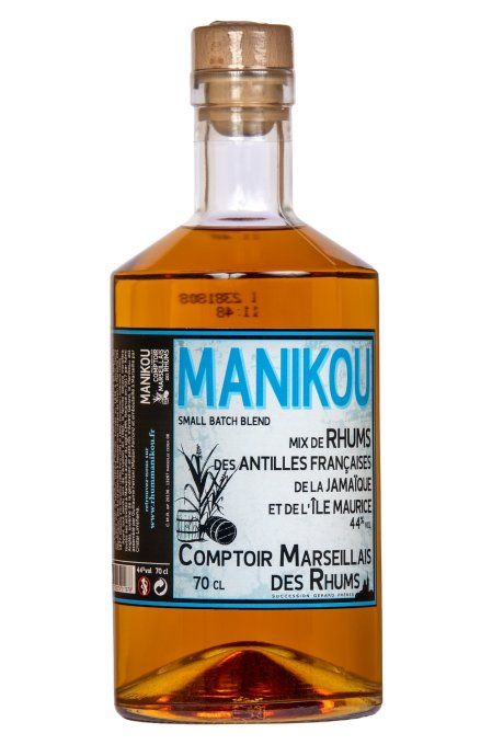 Coffret ANTIK avec Bouteille 70cl Manikou Klassic doré 44°